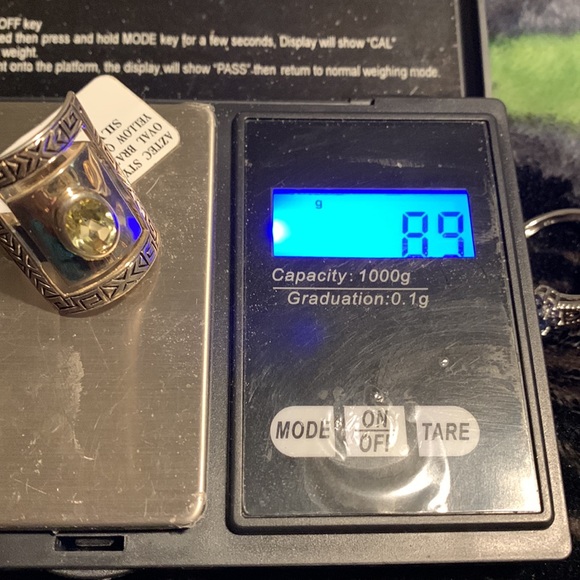 Size 7 .925 SS Aztec 1.15ct Brazilian Yellow Quartz - Picture 7 of 7